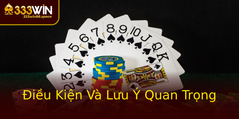 Điều Kiện Và Lưu Ý Quan Trọng Điều Kiện Và Lưu Ý Quan Trọng